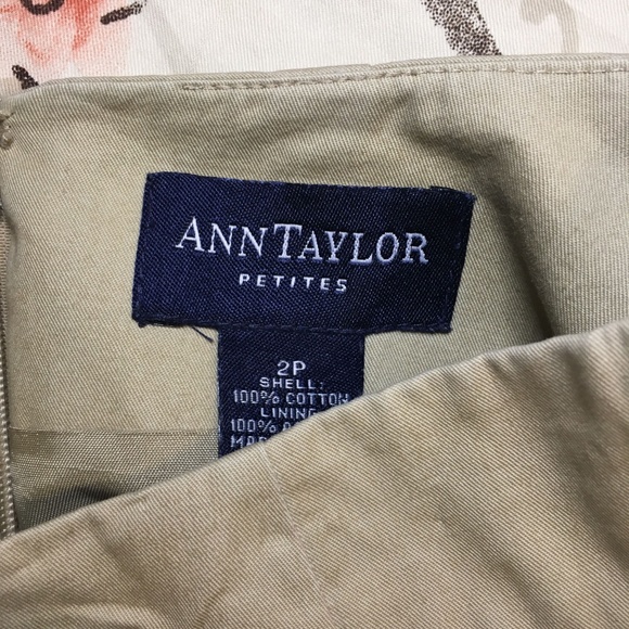 DONATING 2/4: ANN TAYLOR Skirt - Khaki Skirt - Picture 2 of 8